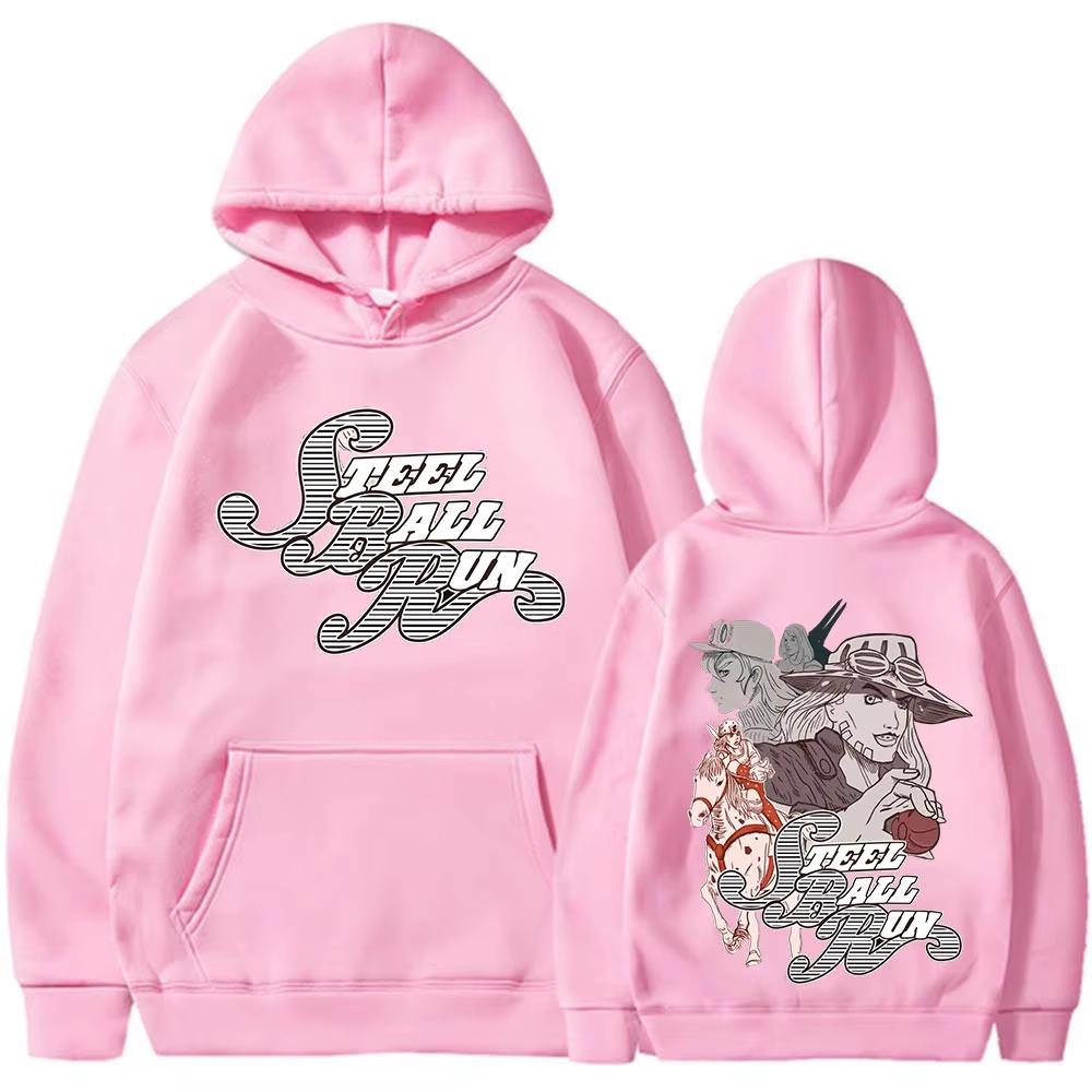 JoJo Bizarre Adventure Steel Ball Run Anime Graphic Hoodie Unisex Pullover Sweatshirt Soft Fabric Streetwear Daily Outfit Harajuku Y2K Style