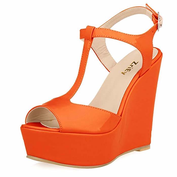 Fashion Women's Open Toe Sandals High Wedge Sexy Club Heel Shoes Dress Shoes Wedding Shoes