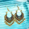 Bohemian Women Flower Bells Tassel Enamel Hook Earrings Party Banquet Jewelry