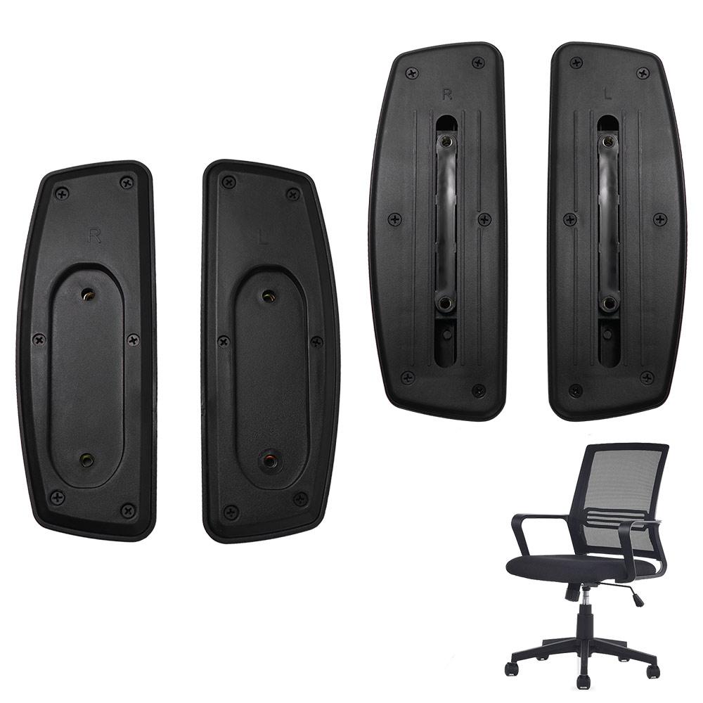 1Pair Fixed/Sliding Mount Office Chair Replacement Armrest  for Single Person Chair