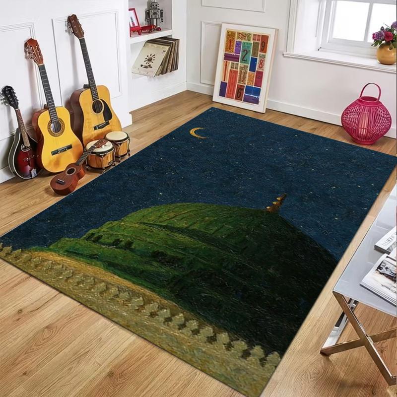 

Vintage Religious Church Floor Mat Oil Painting Style Artistic Print Bedroom Doormat Living Room Entrance Decoration Rug 40X60cm