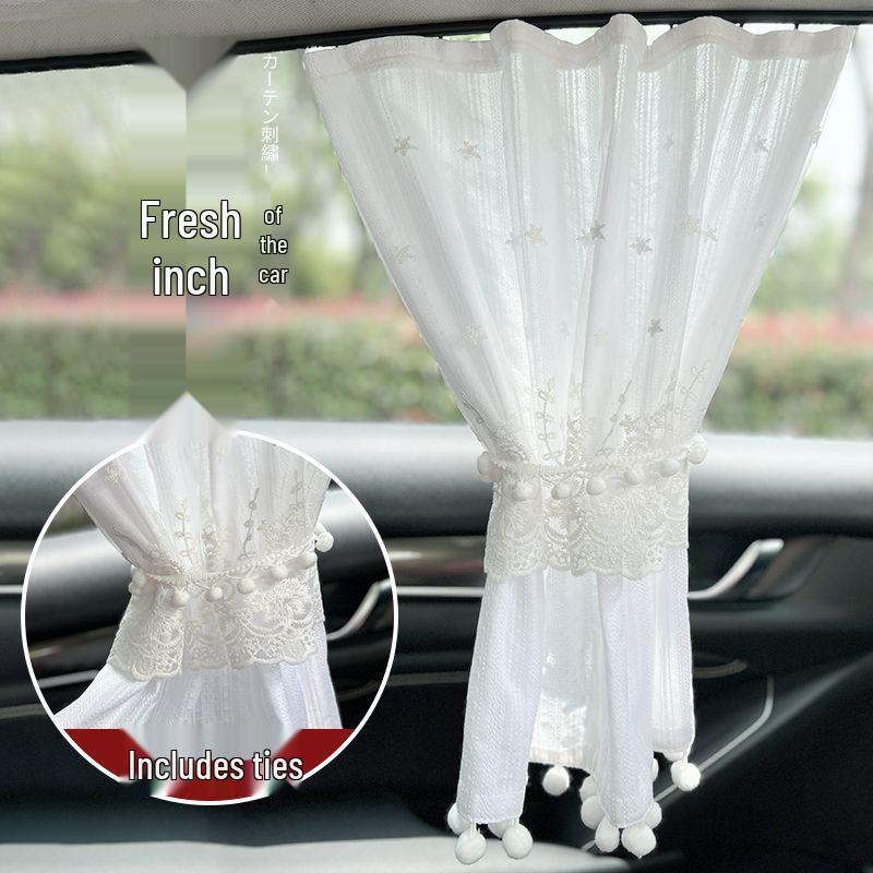 Sliding Rail Car Sunshade Curtain for Baby and Stroller Side Windows - Interior Sun Protection