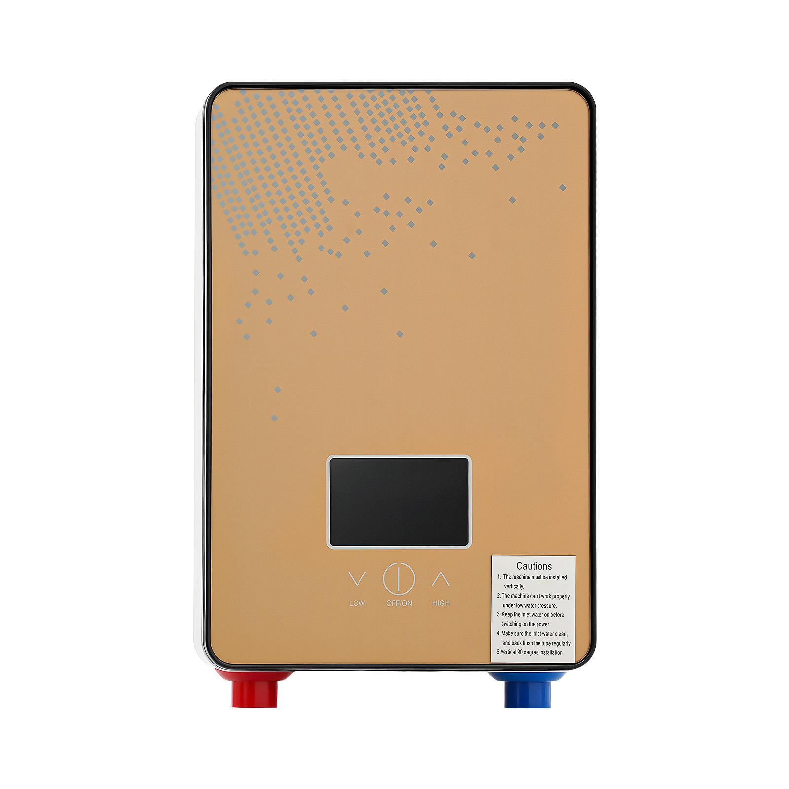 

Instant Water Heaters with Hand Shower AC 110V 4500W Stainless Steel (7.32*2.24*10.91in) Wall-mounted Waterproof for Bathrooms золотий