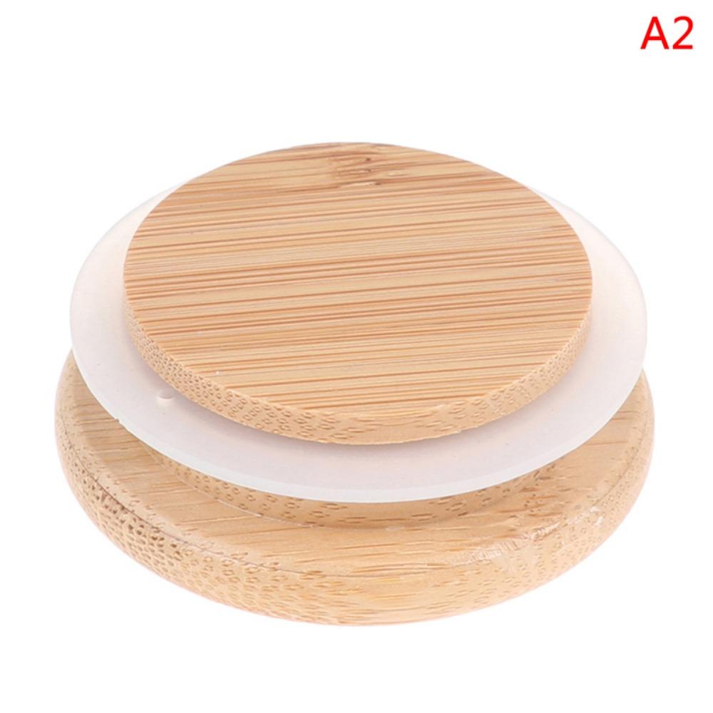 Reusable Bamboo Lids Non Leakage Jar Canning Caps Portable Wooden Covers  Drinking Jar Supplies