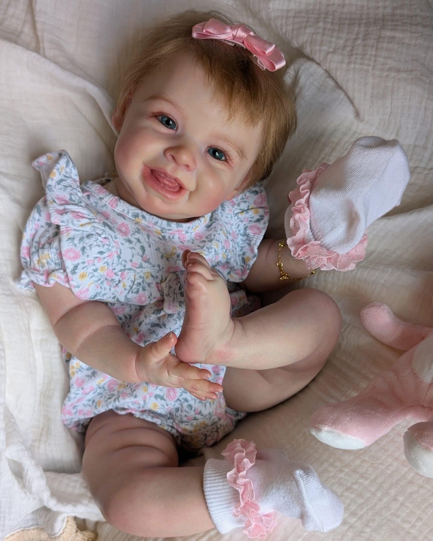 NPK 19 Floral Romper Doll: Ideal Toy Gift for Children s Birthday or Christmas 19-inch cloth body