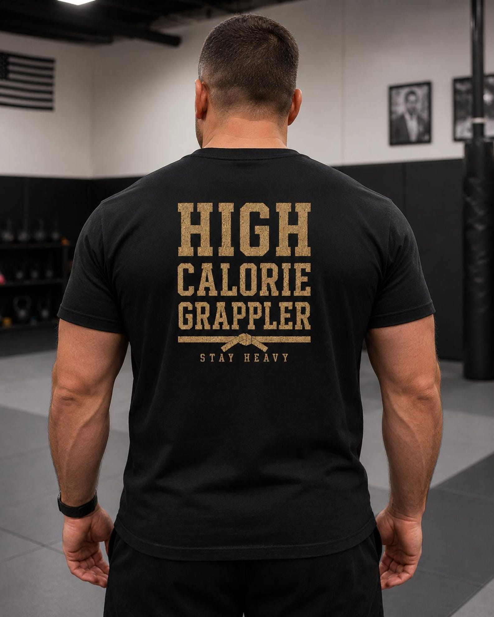 High Calorie Grappler Tee | Jiu Jitsu BJJ Shirt, Stay Heavy Grappling Apparel S