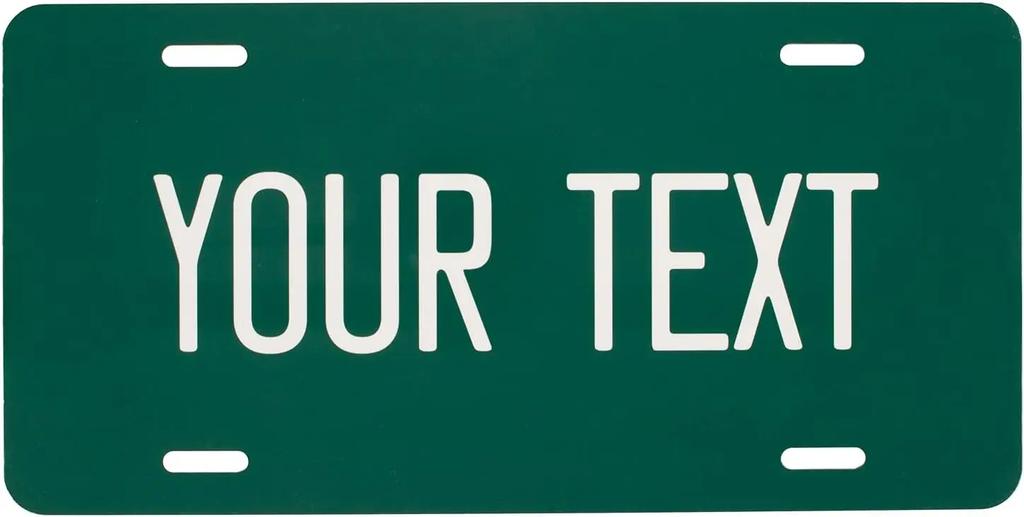 Custom Aluminum Car Tag Personalized Front License Plate Metal Wall Decor for Garage