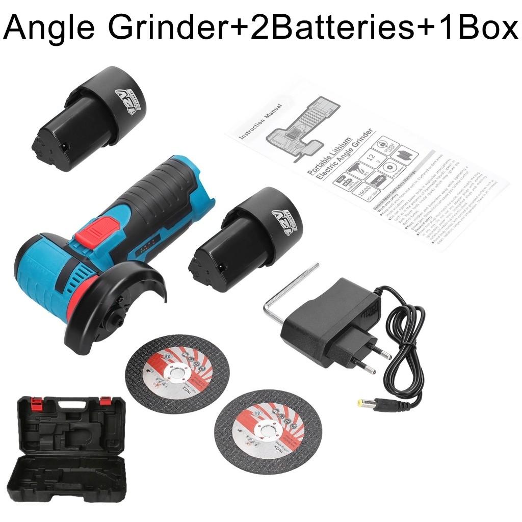 12V Wireless Grinder Handheld Cutter for Cutting Polishing Ceramic Tile Wood Stone Steel With Brush Electric Angle Grinder
