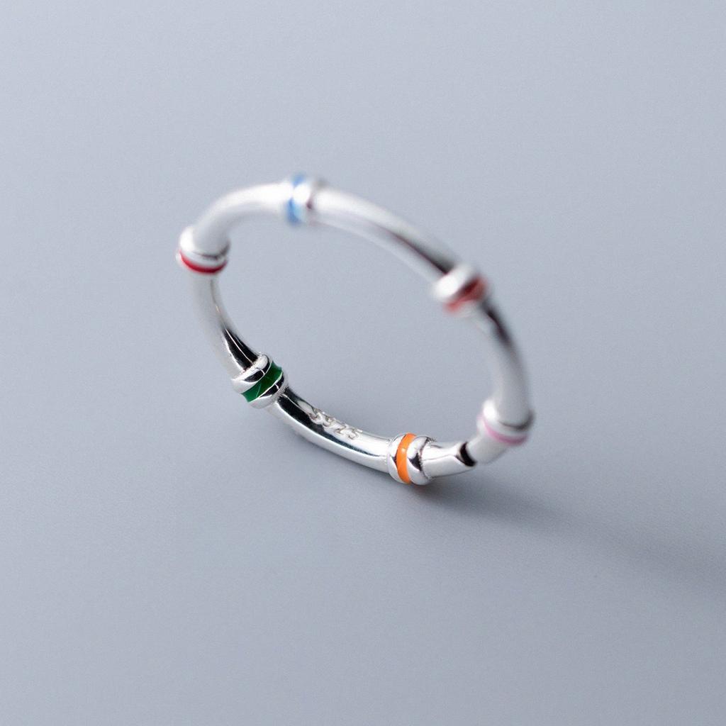 Xiaomi BF CLUB Silver Color Rings for Women Simple Geometric Handmade Irregular Retro Ring Gold Zircon Round Allergy For Birthday Gift