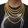 Fashion Hip Hop Gold Plated Link Chain Stainless Steel Jewelry Necklace for Men and Women
