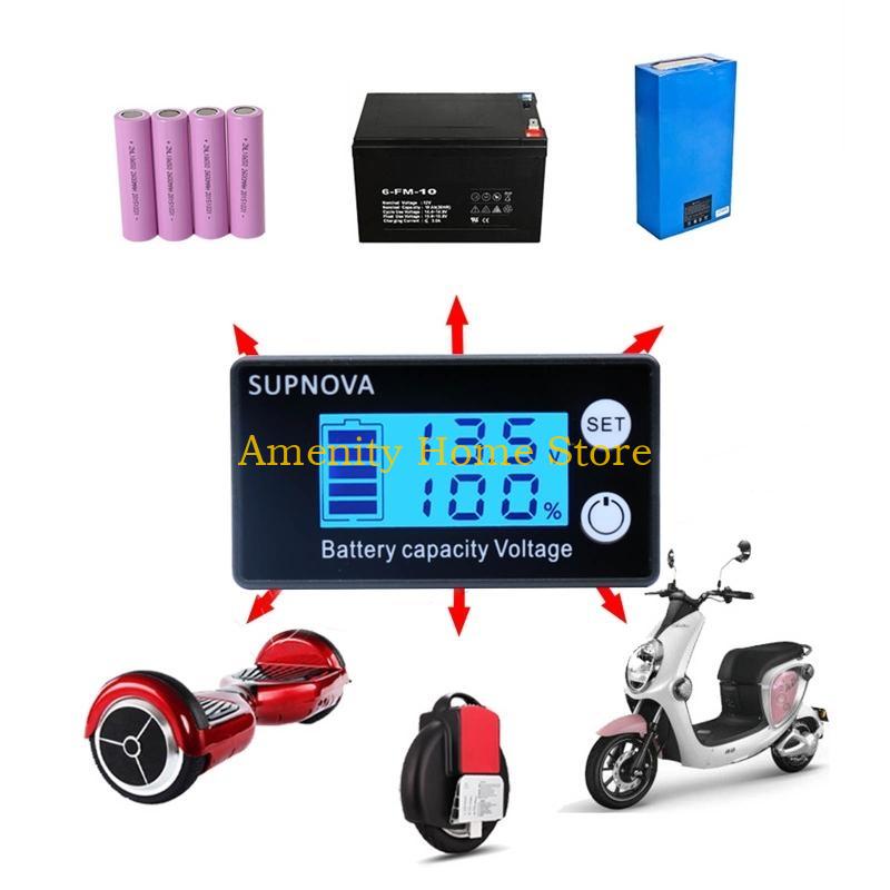 F26C Battery Meter Monitor DC7-68V Digital Battery Capacity Tester Battery