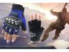 Men's Steel Shell Half-Finger Motorcycle Tactical Riding Gloves
