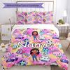Set de Lenjerie de Pat cu Nume Personalizat 3 Bucăți Casa de Păpuși a lui Gabby Husa de Plapumă Închidere Include 1 Husă de Plapumă 2 Fețe de Pernă Moale și Confortabilă Pentru Toate Anotimpurile