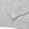 Unisex Oversized Knit Sweater With Cat Jacquard V-Neck Loose Fit Cotton Pullover Winter