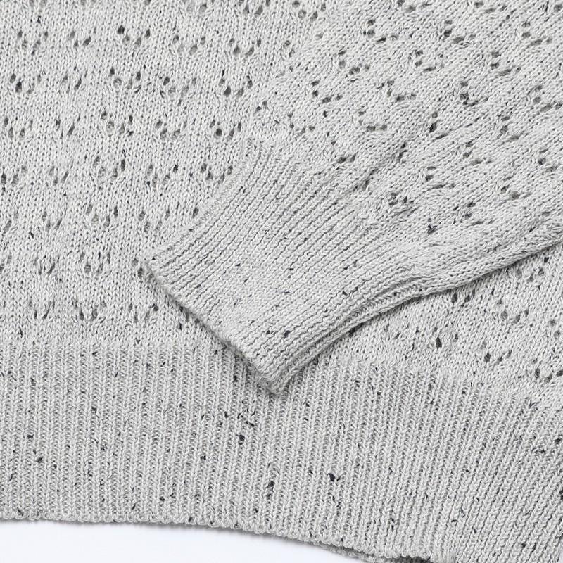 Unisex Oversized Knit Sweater With Cat Jacquard V-Neck Loose Fit Cotton Pullover Winter