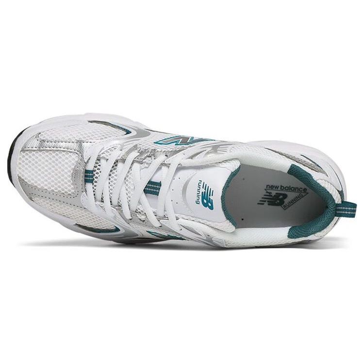 New Balance 530 Weiß Silber Grün Unisex Sneaker Silber-Metallic MR530AB