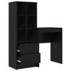 Desk with Drawers 2 pcs Black Oak Effect
