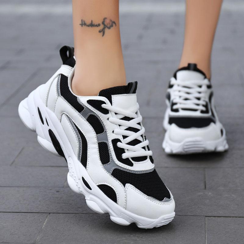 Neue Frühjahrs- und Sommer-Studenten-Mesh-Deodorant-Sneaker Plateau-Dad-Schuhe