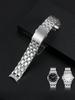 For Tissot T033 Watchbands Fantasy Classic Silver with Tool T033410 T033210 Series Replace Original 1853 19mm Accessories