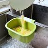 Fruit Draining Basket for Sink Hanging Strainer Basket, One-Press Food Waste Catcher, Anti Clogging Durable ABS Stainless Steel Filter, Practical