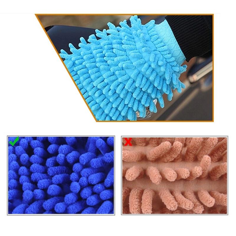 Soft Chenille Microfiber Wash Mitts Car Duster Double Side Cleaning Cloth Wax Detail Accessories Rag Sponge Waterproof