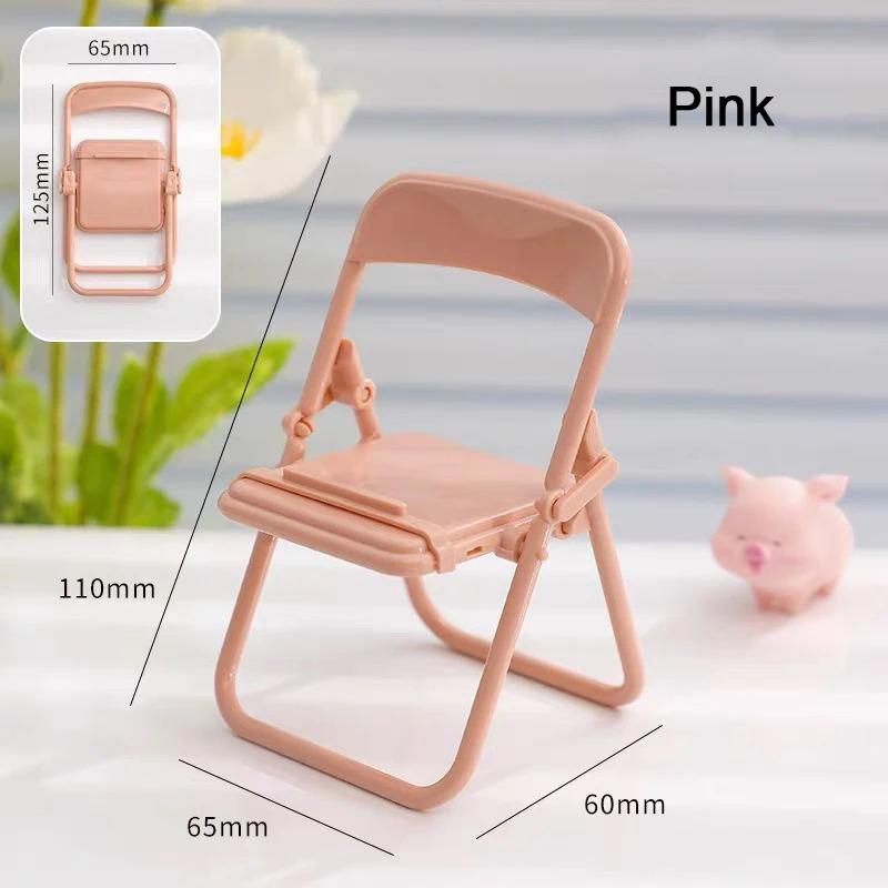 Universal Cute Sweet Creative Desktop Mini Chair Stand Can Be Used As Decorative Ornaments Foldable Lazy Drama Cell Phone Holder