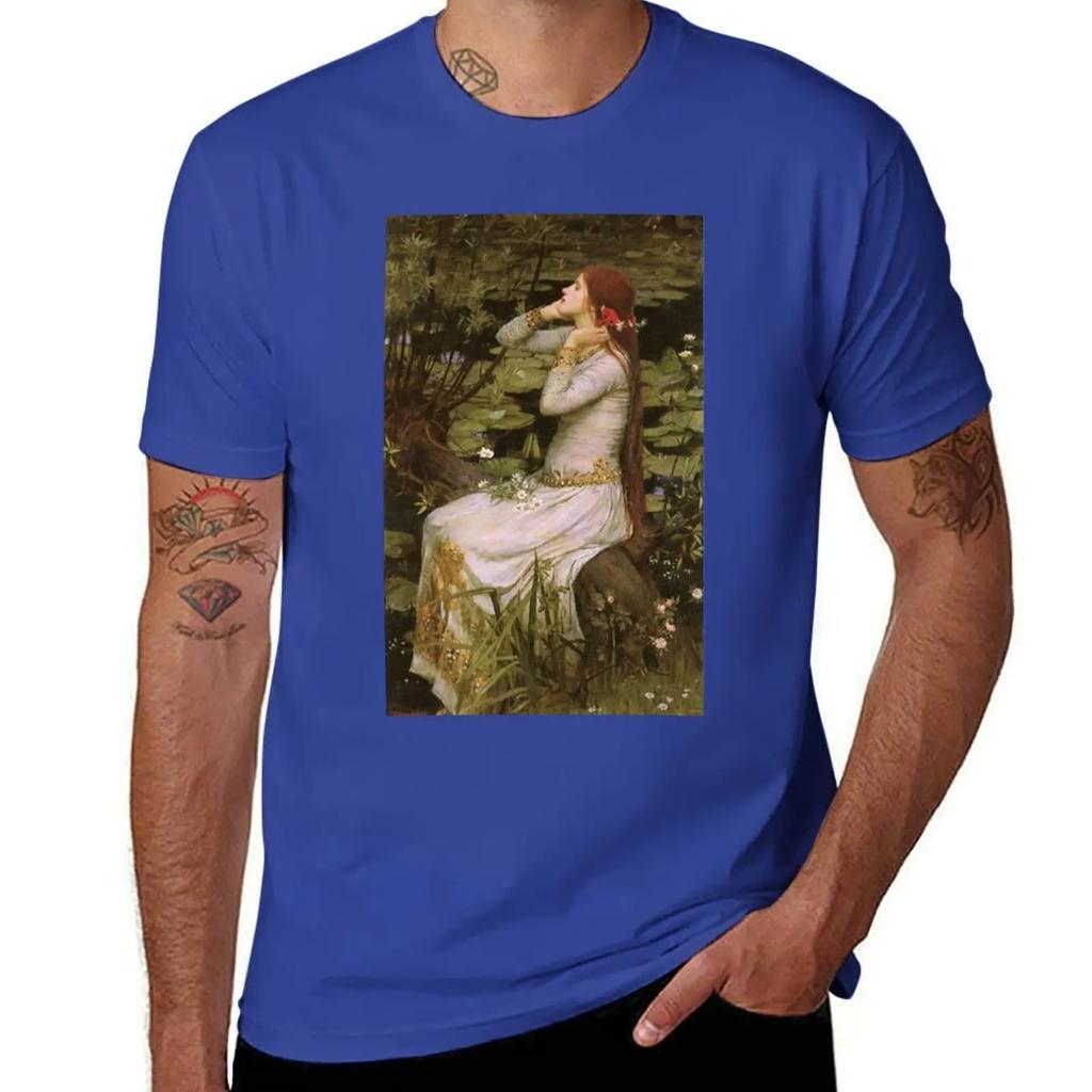 Ophelia - John William Waterhouse T-Shirt customs design your own plain men tshirt