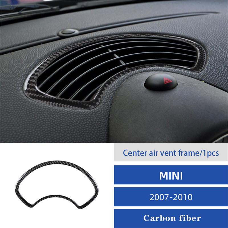 Carbon Fiber Car Central Handbrake Gear Shift Panel Trim Cover Stickers For BMW MINI Cooper R55 R56 R57 2007-2010 Accessories
