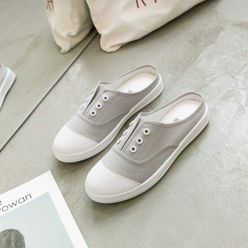Canvas shoes spring lightweight soft-soled driving one-pedal cloth shoes