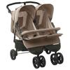 Twin Stroller Taupe Steel