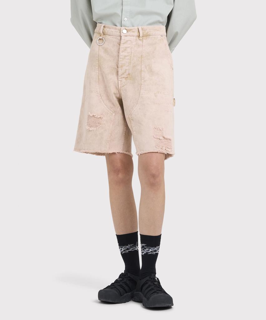 Ettwideuseutyudio (U) Friche Trousers Denim Dyed Sand