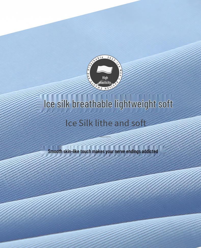 Men's Ice Silk Lightweight Briefs: Breathable, Youthful Comfort.