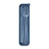 4Pcs Wheat Straw Dinnerware Set Portable Tableware Knife Fork Spoon Eco-Friendly Travel Cutlery Set Utensil Box Chopsticks Set