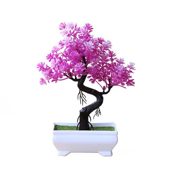 Artificial Potted Tree Bonsai Simulation Plant Home Decor Table Centerpieces
