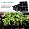 12 Hole Black Plastic Seedling Tray for Plants Nursery Garden Seed Starter Pots Planting Trays for Vegetables Flowers