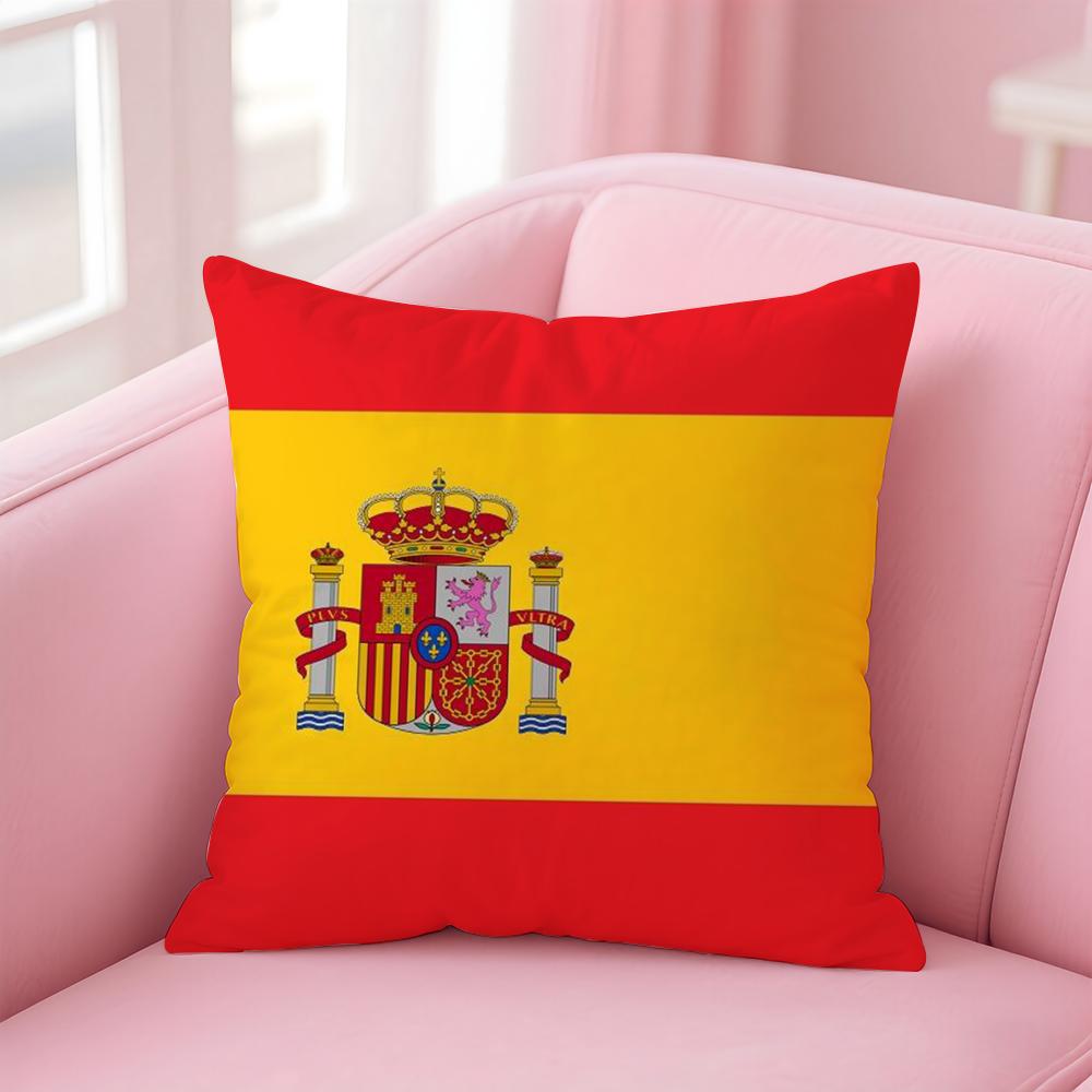 Spain ESP flag Cushion Cover EcoFriendly Odorless Healthy Pillowcase Soft Comfortable KidSafe No Filling
