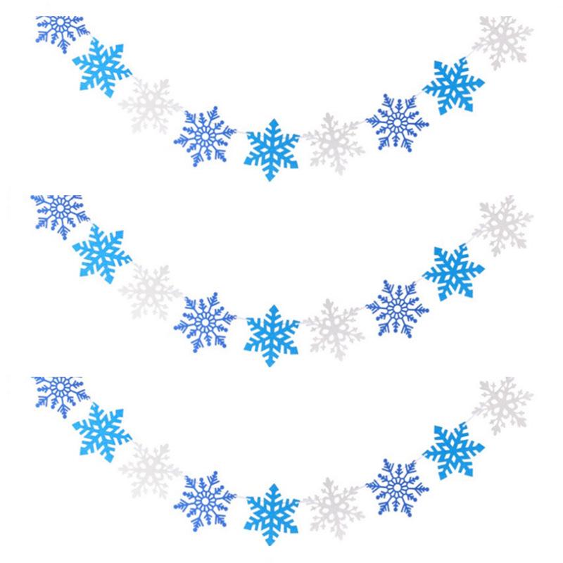 Snowflake Birthday Banner for Winter Party: Indoor Christmas Decor & Carnival Backdrop