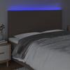 VidaXL Tête de Lit à LED Meuble de Chambre à Coucher Accessoire de Lit Double Tête de Cadre de Lit Intérieur Taupe 3122170