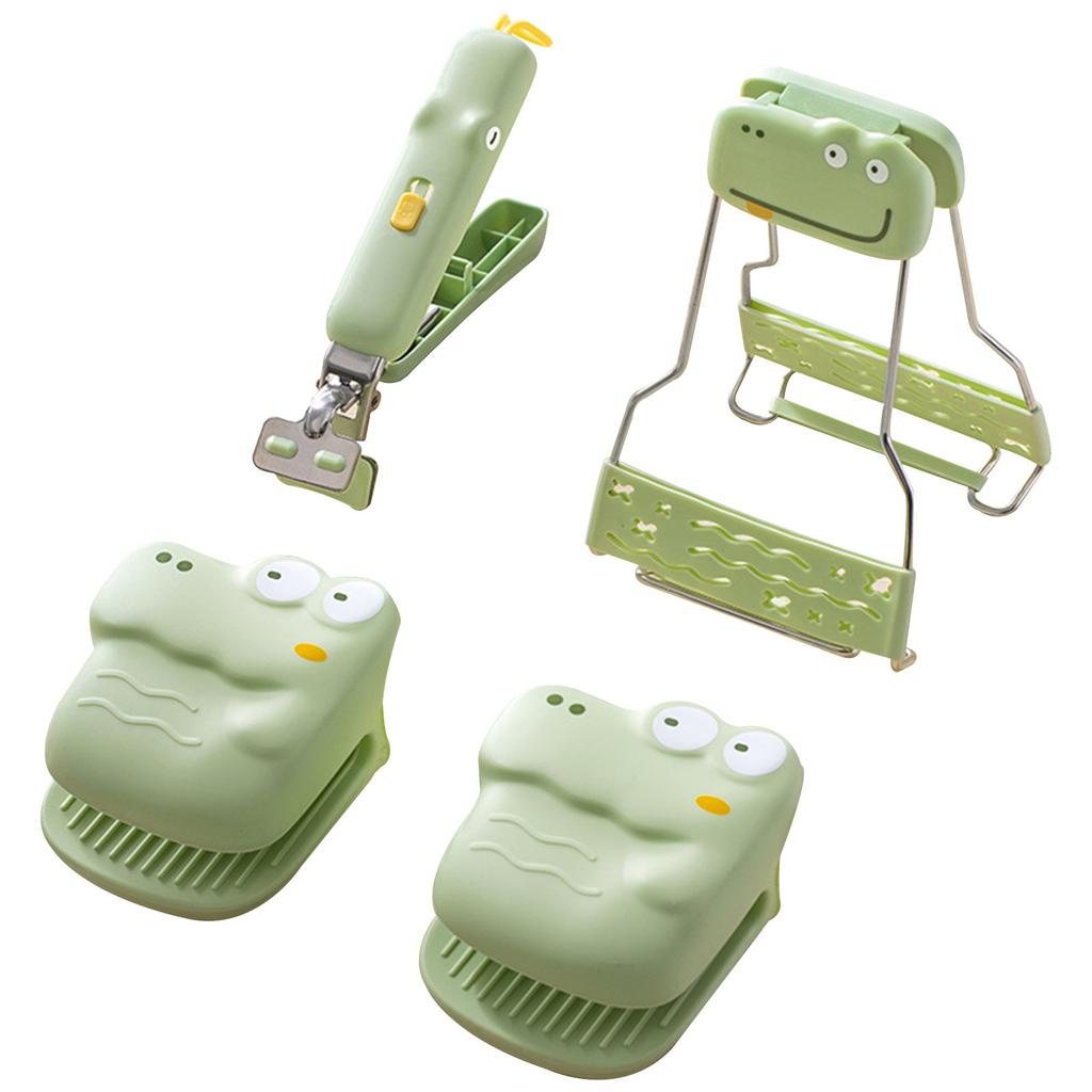 Dinosaur Anti-hot Clamp Kitchen Heat Insulation Gloves Bowl Clamp, Heat Mat To Carry Plate, Three-piece Set Of Dish Clamp