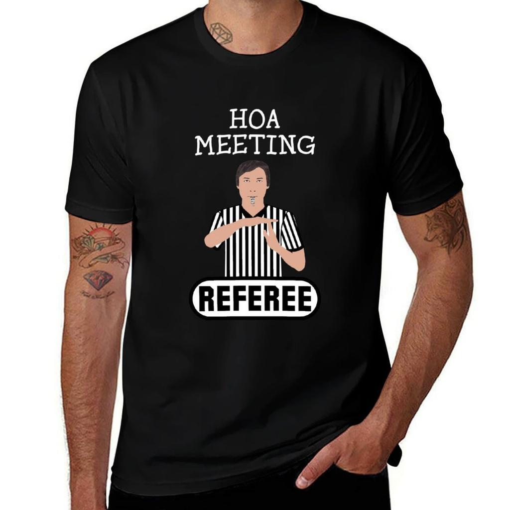 Hoa Meeting Referee Time Out Home Owners Association Tshirt Retro Style Print Casual Top