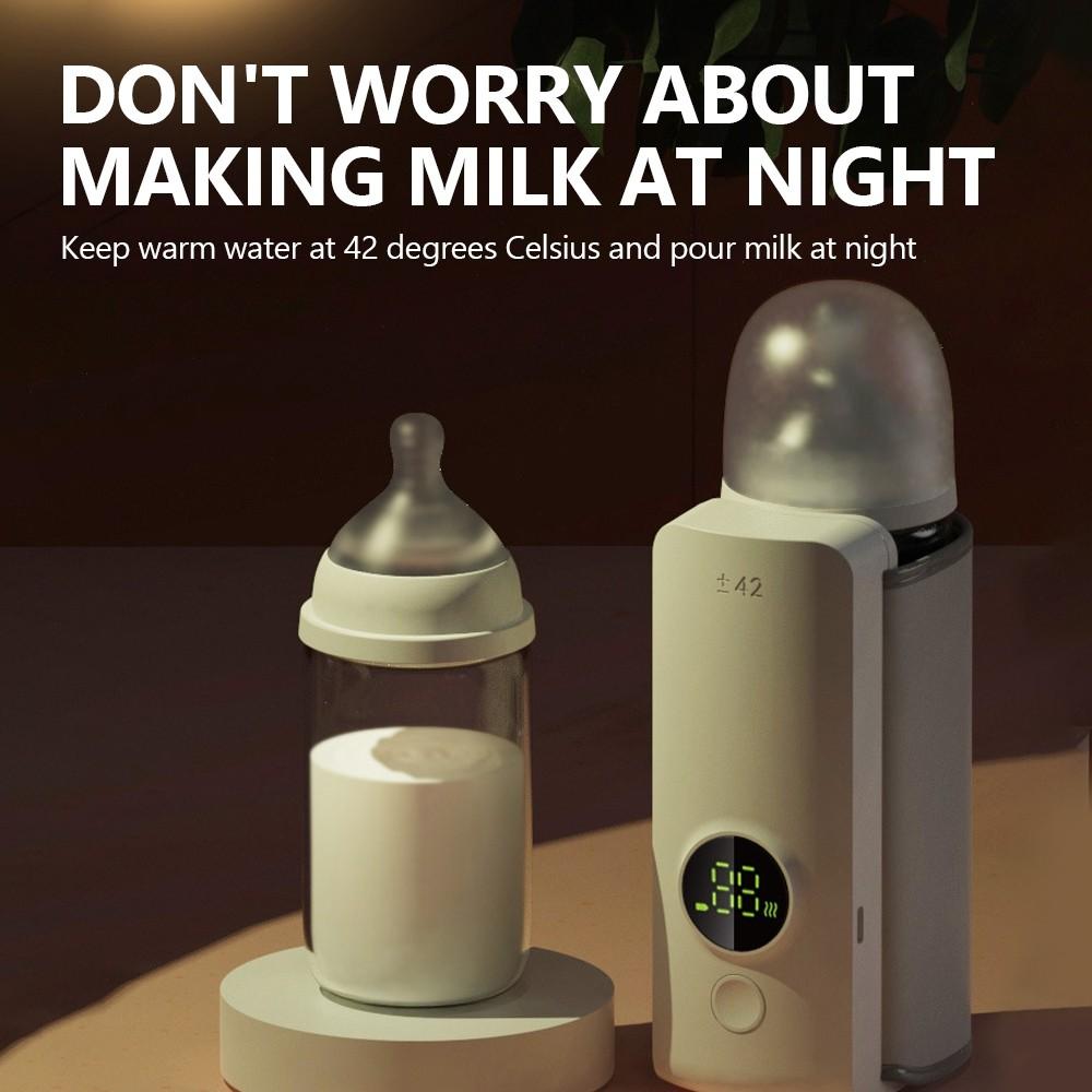 6-Speed Temperature Regulation Milk Heater Portable Infant Milk Bottle Warmer USB Charging Baby Nursing Milk Heating Device