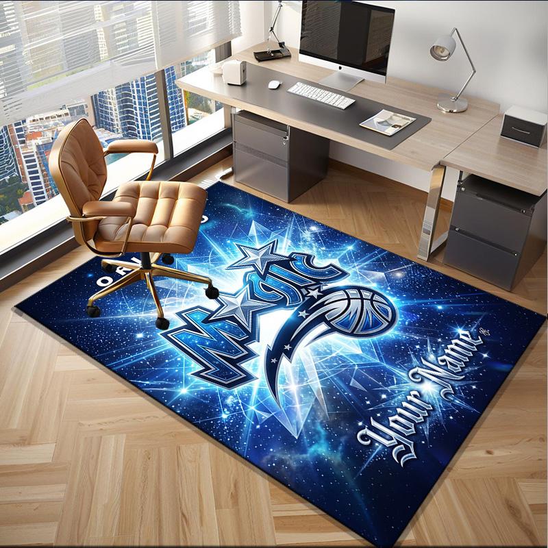 Custom Name Rug basketball Orlando Logo Area Rug Suitable for Indoor And Outdoor,Carpets for Homes, Offices,Living Rooms,Home Decor,Christmas Gift