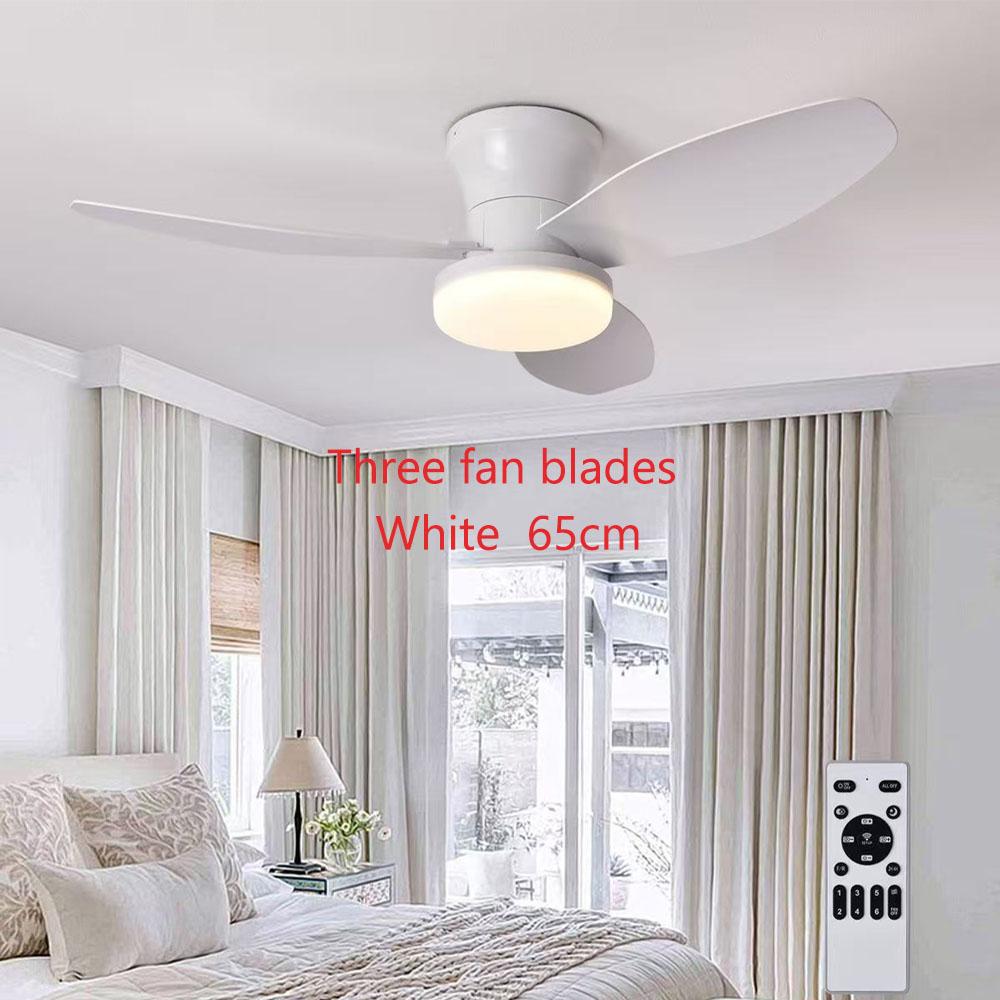 Three-leaf ceiling fan with light -36 low-profile ceiling fan, with light and remote,  LED dimmable modern ceiling fan, suitable 21-30W