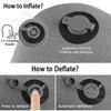 Ultralight Inflatable Camping Travel Pillow with Soft Washable Cover -  Ergonomic Inflating Pillows for Neck & Lumbar Support