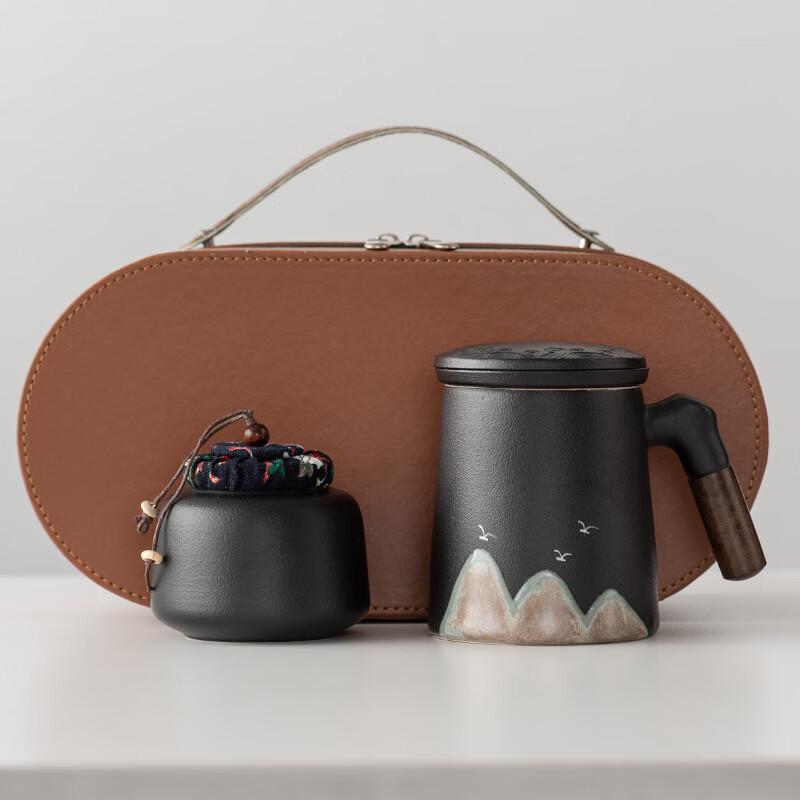 Ceramic Mug with Filter and Lid