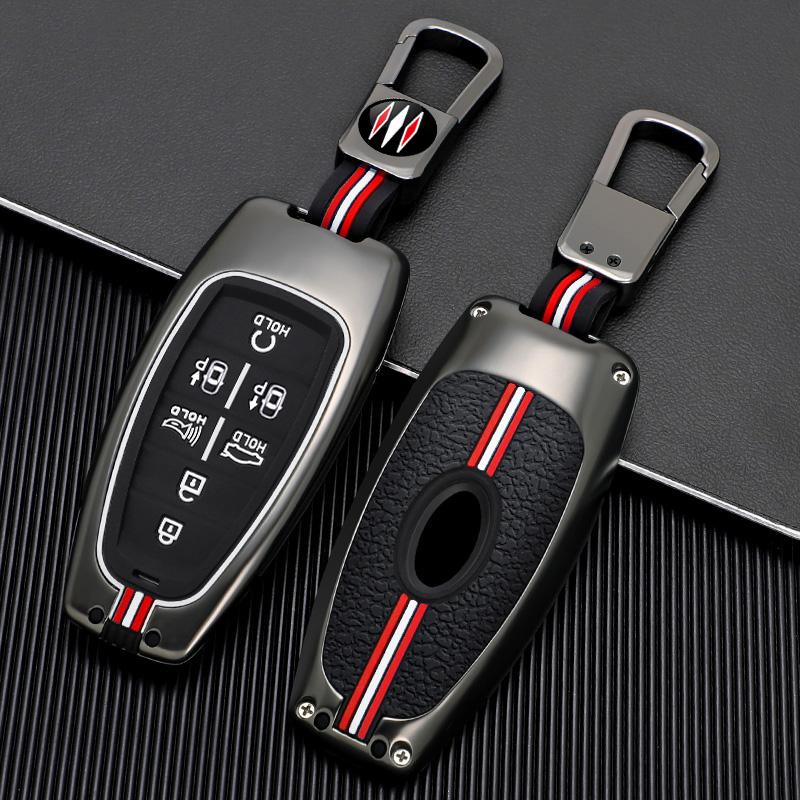 Zinklegierung + Silikon-Autoschlüsseletui mit voller Abdeckung für Hyundai Sonata Sel Ev 6 Ev 8 IONIQ 5 Nexo DN8 Fe Tucson Sonata Staria NX4 Ioniq