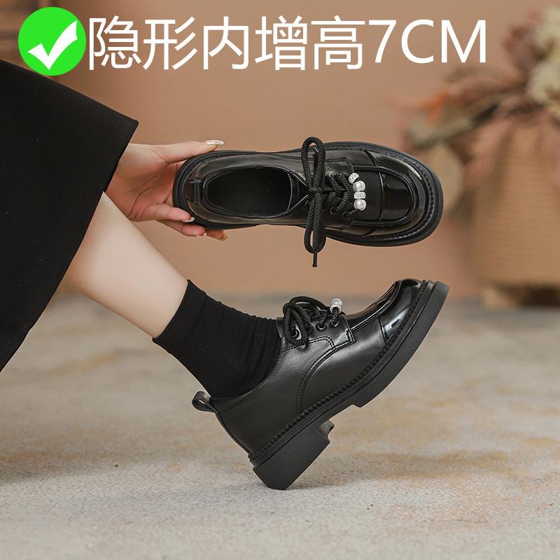 

Маленькие кожаные туфли на шнуровке женские новые с внутренней платформой женские туфли 3233 одинарные туфли жемчужная платформа женские 39