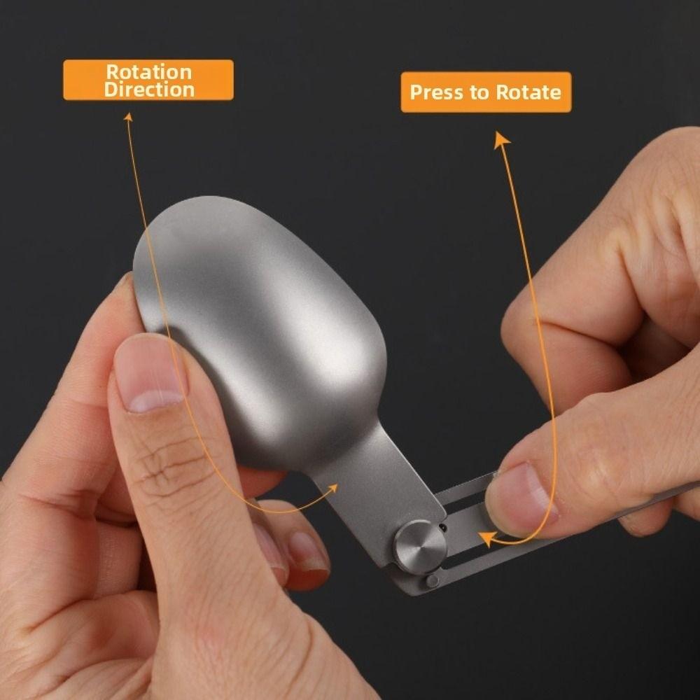 Reusable Portable Cutleries Set Stainless Steel Folding Tablewares Travel Folding Spoon Hiking