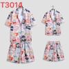 Hawaiian Floral Beach Set: Men's Loose-Fit Plus Size Short Sleeve Shirt & Casual Shorts