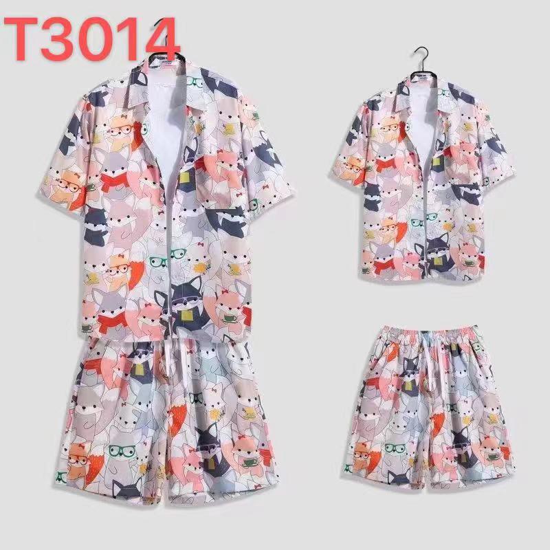 Hawaiian Floral Beach Set: Men's Loose-Fit Plus Size Short Sleeve Shirt & Casual Shorts